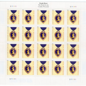 Scott #4529 Purple Heart (VFW, 2011) Full Sheet of 20 Forever Stamps - MNH