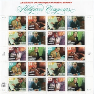 Scott #3344a Hollywood Composers Sheet of 20 Stamps - MNH