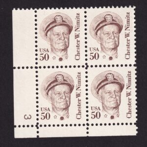 Scott #1869 Chester W. Nimitz Plate Block of 4 Stamps - MNH P#3 LL