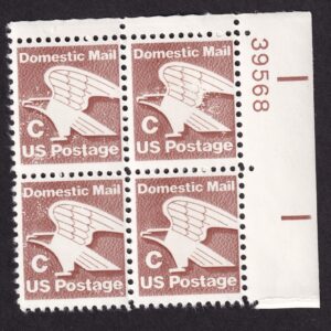 Scott #1946 C Series Eagle Plate Block of 4 stamps - MNH P#39568 UR