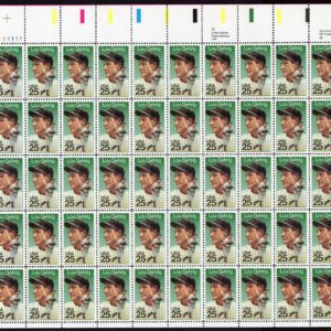 Scott #2417 Lou Gehrig Baseball Sheet of 50 Stamps - MNH
