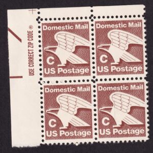 Scott #1946 C Series Eagle Zip Block of 4 stamps - MNH