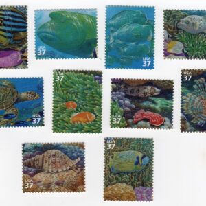 Scott #3831 Pacific Coral Reef (Nature Series) Set of 10 Single Stamps - MNH
