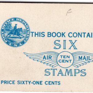 Scott #BKC1 (c10a) Lindbergh Booklet of 6 Stamps (2 panes) - MNH #1 F