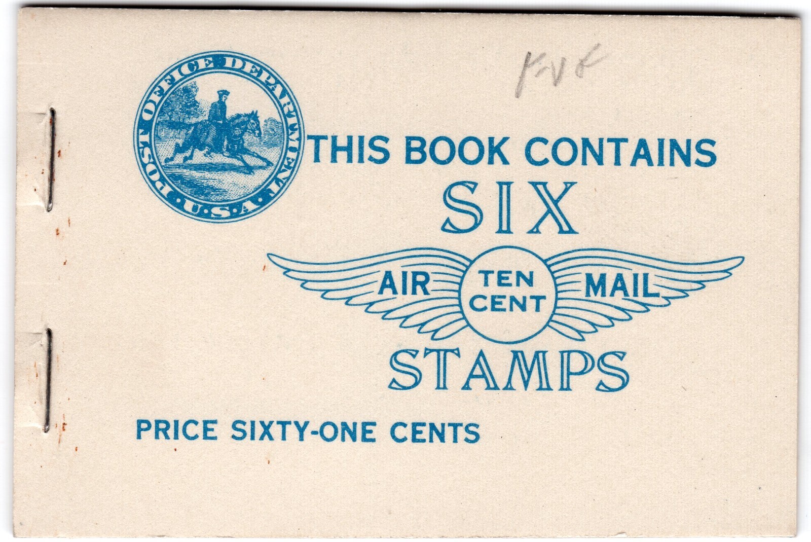 Scott #BKC1 (c10a) Lindbergh Booklet of 6 Stamps (2 panes) - MNH #4 F-VF
