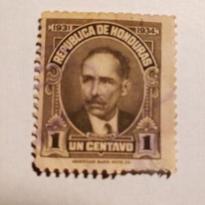 Stamp Latin America Honduras 1931 President Barauna 1c