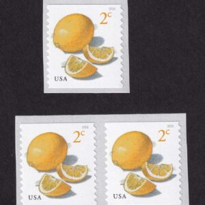 Scott #5256 Lemons Coil Pair & Single Stamps - MNH