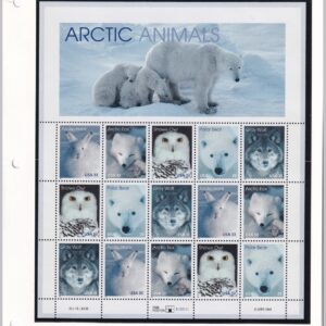 Scott #3292a (3288) 33¢ Arctic Animals Sheet of 15 Stamps - MNH White Ace Page