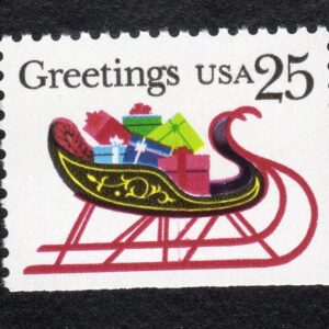 Scott #2429 Greetings Sleigh Presents Booklet Single Stamp - MNH