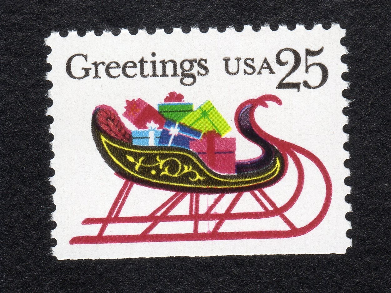 Scott #2429 Greetings Sleigh Presents Booklet Single Stamp - MNH