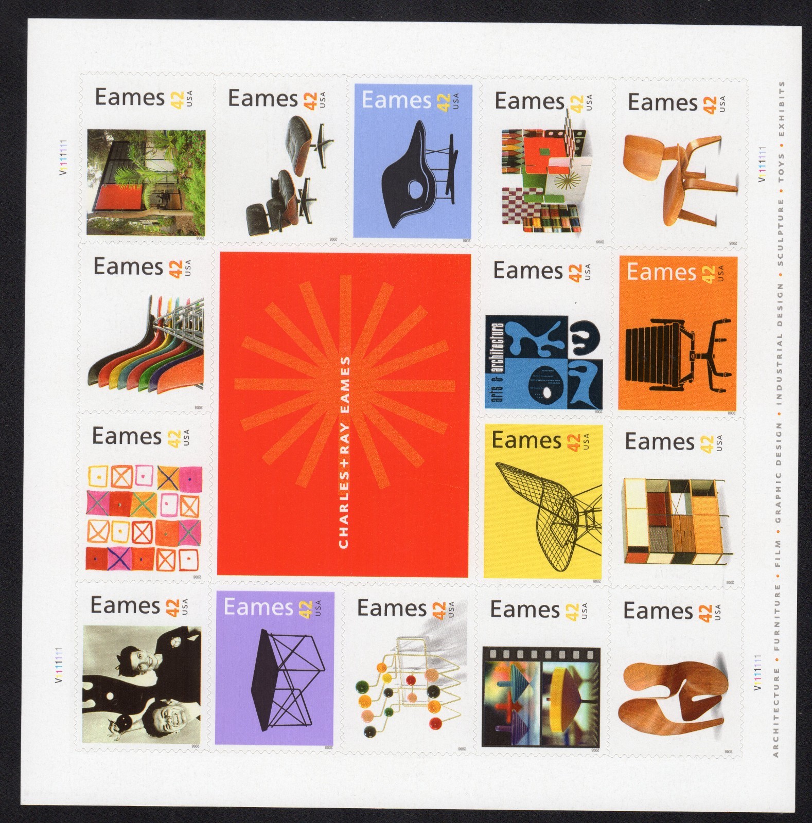 Scott #4333 Charles & Ray Eames Sheet of 16 Stamps - MNH