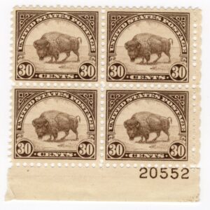Scott #700 Bison Plate Block of 4 Stamps - MNH P#20552 LR