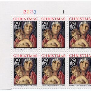 Scott #2710 Madonna & Child (Bellini) Plate Block of 6 Stamps - MNH