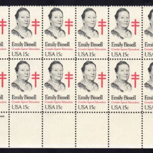 Scott #1823 Emily Bissell Plate Block of 20 Stamps - MNH P#39280 LR
