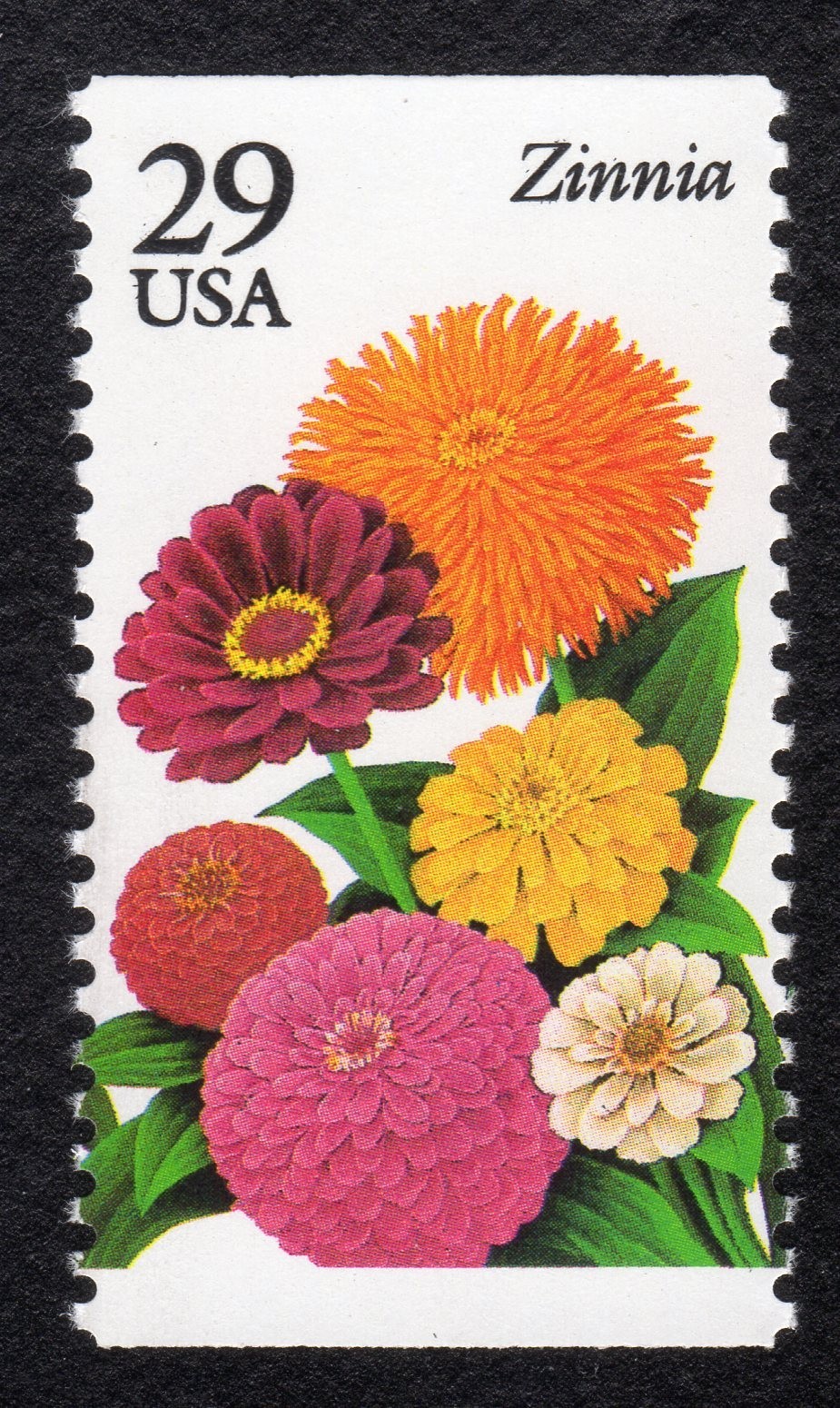 Scott #2830 - Garden Flowers Zinnia Booklet Single Stamp - MNH