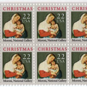 Scott #2367 Christmas Madonna (Moroni) Plate Block of 6 Stamps - MNH