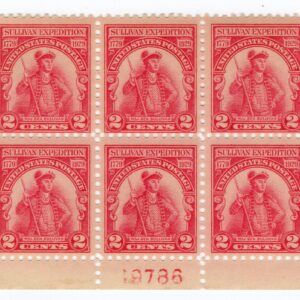 Scott #657 Major General John Sullivan Plate Block of 6 Stamps - MNH P#19786