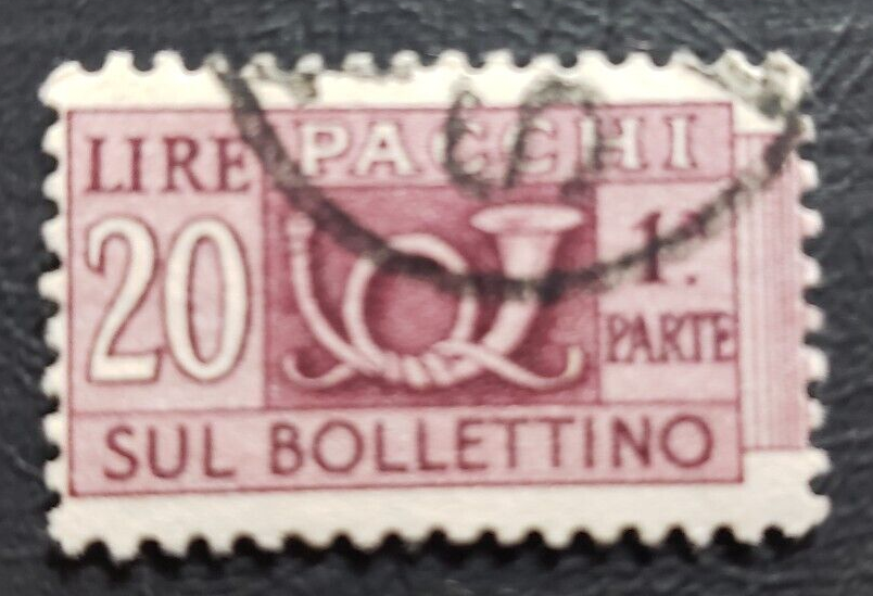 Stamp Europe Italy Parcel Post Stamp 1946 20 lire PP4 Q69 lilac brown