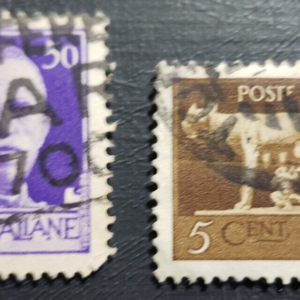 Stamp Europe Italy 1929 "Emmanuel III" & "She-wolf suckling Romulus & Remus"