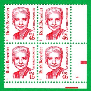 Scott #2938 Ruth Benedict Plate Block of 4 Stamps - MNH LR