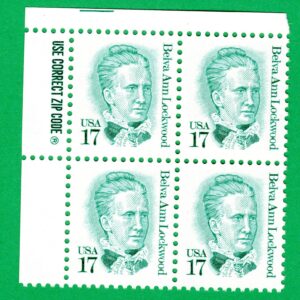 Scott #2178 Belva Ann Lockwood Zip Block Of 4 Stamps - MNH