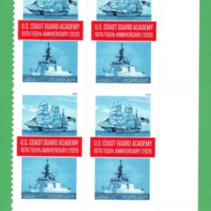 Scott #6117 Coast Guard Academy Anniversary Plate Block of 4 Stamps - MNH LR