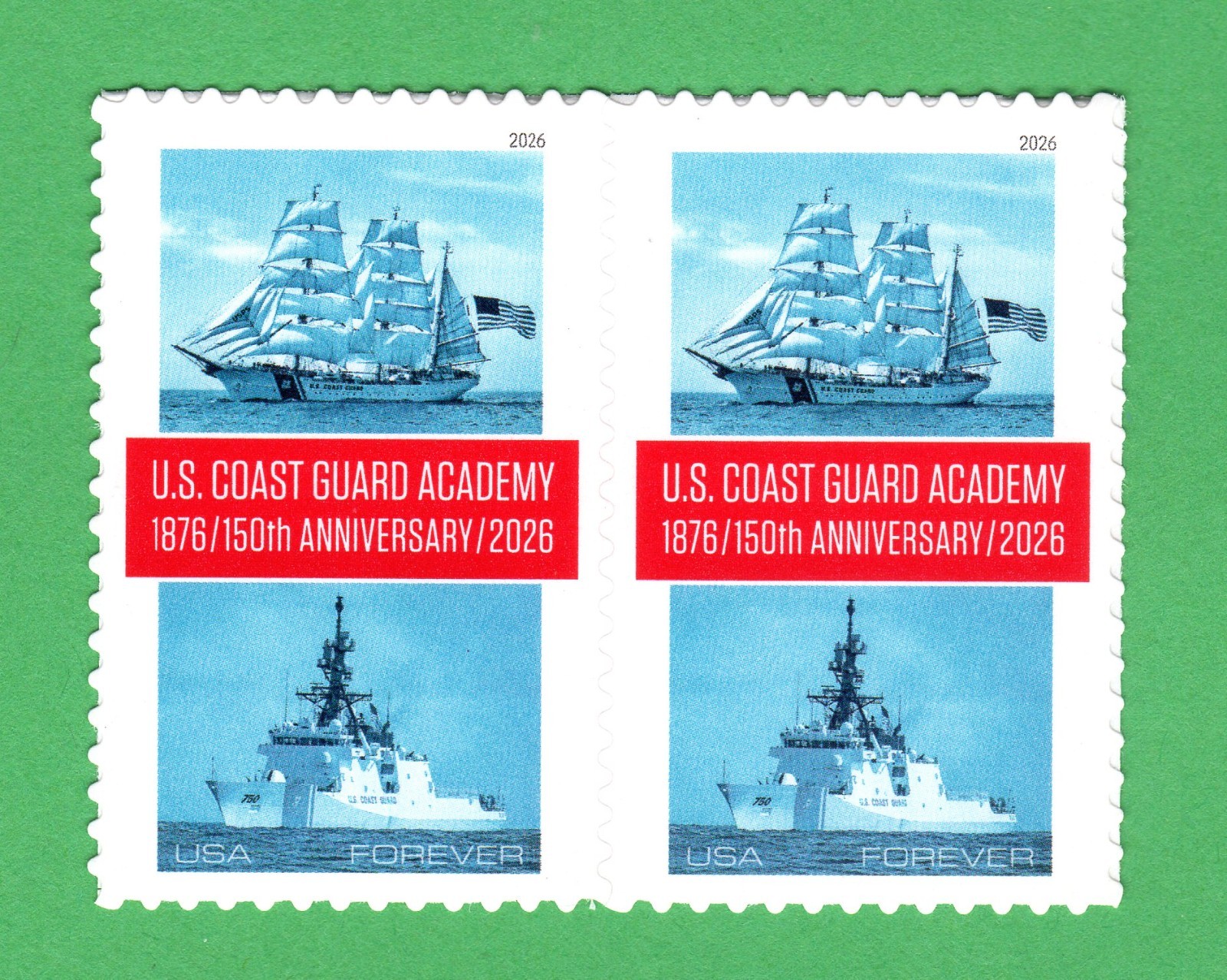Scott #6117 Coast Guard Academy Anniversary Pair of Stamps - MNH