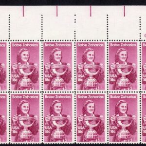 Scott #1932 Babe Zaharias Golf Plate Block Of 20 Stamps - MNH P#1 UL