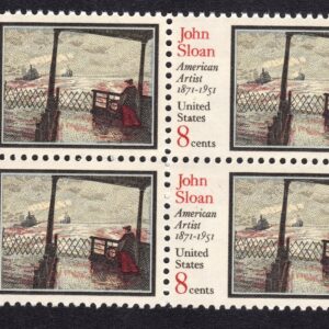 Scott #1433 John Sloan Block of 4 Stamps - MNH PC#8