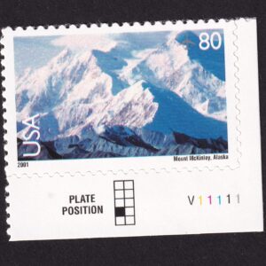 Scott #c137 Mount McKinley (Alaska) $0.80 Plate # Single Airmail Stamp - MNH LR