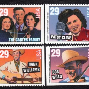 Scott #2778a (2775-78) American Music Hank Williams 4 Booklet Single Stamps MNH