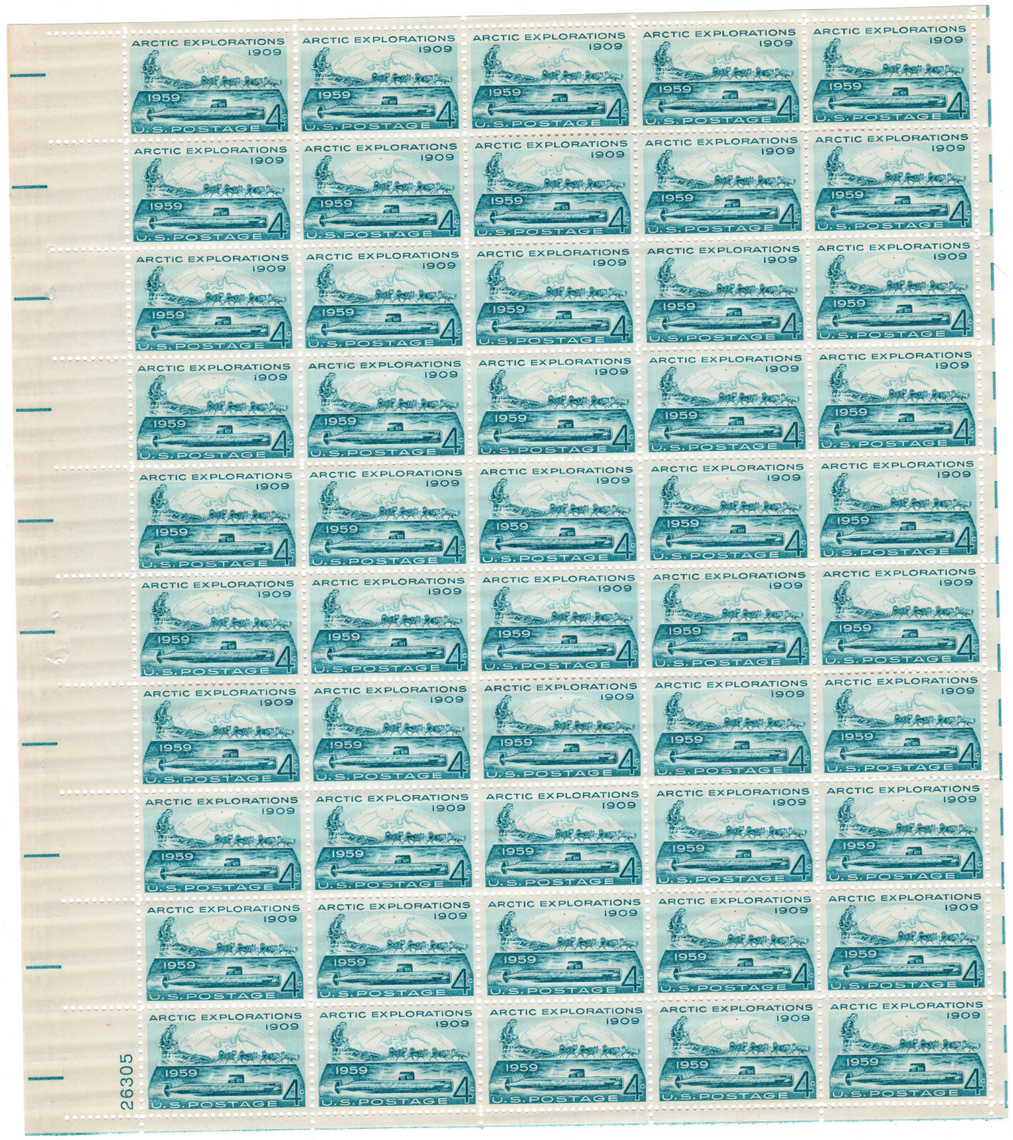 Scott #1128 Arctic Explorations Full Sheet of 50 Stamps - MNH