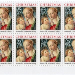 Scott #2399 Christmas Madonna (Botticelli) Plate Block of 20 Stamps - MNH