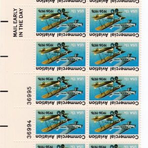 Scott #1684 Commercial Aviation 13¢ Plate/Zip Block of 20 Stamps - MNH PC#3