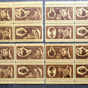 Scott #1459a Colonial Crafts Matched Set Plate Blocks of 4 Stamps - MNH P#33611