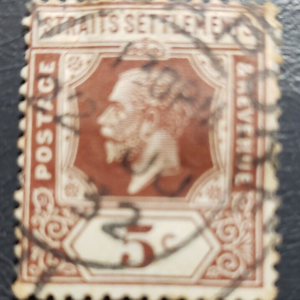 Stamp Asia Straits Settlement (Malaysia, Singapore) 1902 5c A14 sc# 96