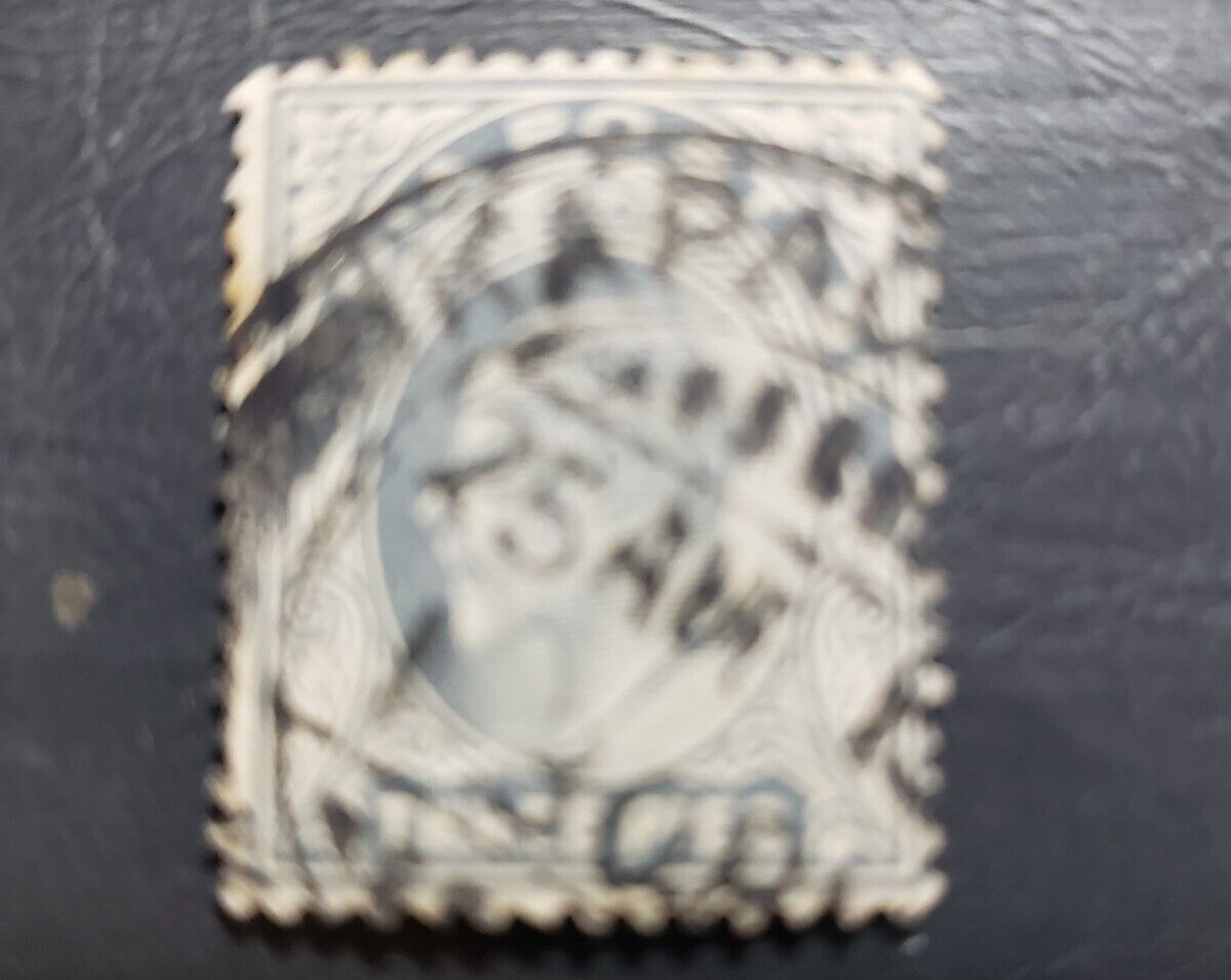 Stamp Asia India 1902 Edward VII 3p A32 sc#60 gray