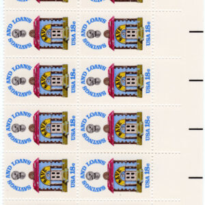 Scott #1911 Savings & Loan Plate Block of 20 Stamps - MNH