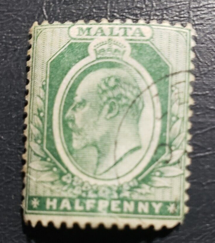 Stamp Europe Malta 1903 "King Edward VII" A12 #21 1/2p dark green