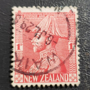 Stamp New Zealand 1926 "George V in Field Marshal's Uniform" A57 #184 1p