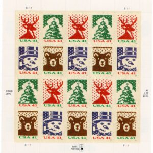 Scott #4210b (4207-4210) 41¢ Holiday Knits Sheet of 20 Stamps - MNH