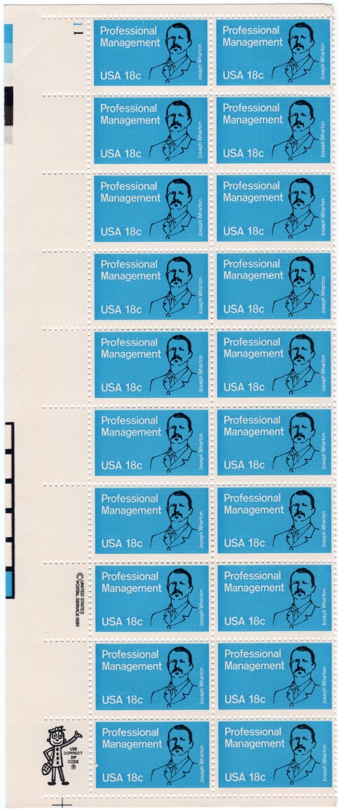 Scott #1920 Professional Management Plate Block of 20 Stamps - MNH