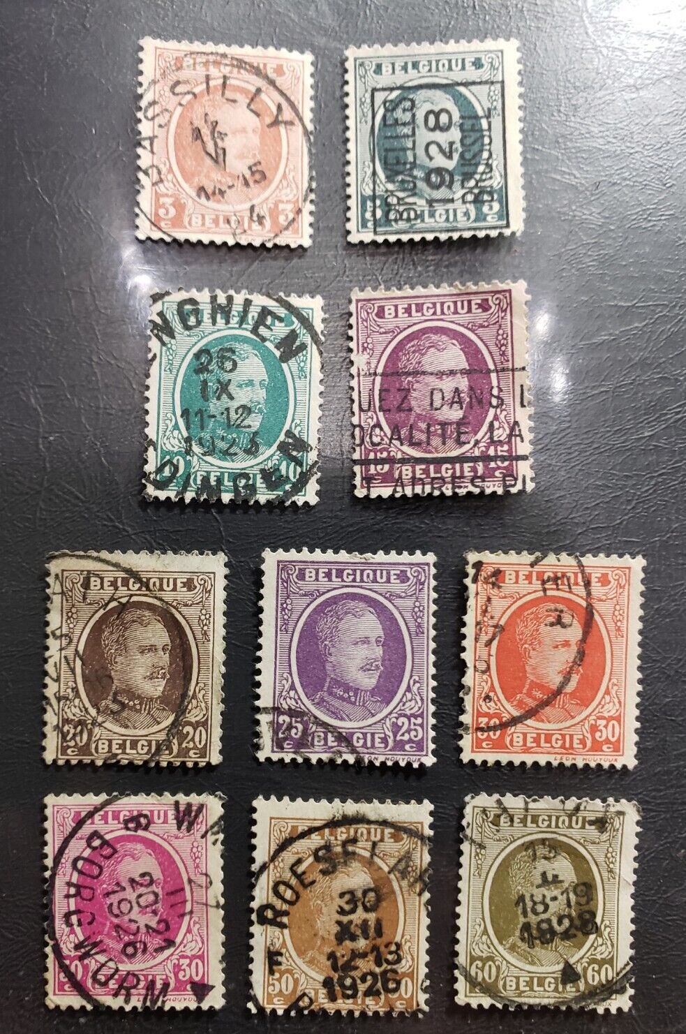Stamp Europe Belgium 1922-1927 set of 10 A58