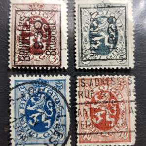 Stamp Europe Belgium 1929 A63 set of 4; #200, 201, 207, 209
