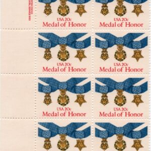 Scott #2045 Medal of Honor Plate Block of 16 Stamps - MNH LL P#2222-2
