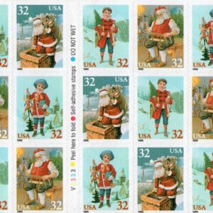Scott #3011a (3008-11) Christmas Icons (Santa) Booklet of 20 Stamps MNH P#V3333