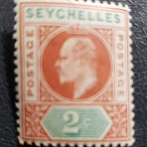 Stamp Seychelles1903 A6 King Edward VII 2c #38 red brown & green MNH