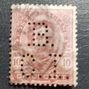 Stamp Europe Italy 1891 King Humbert I A34 #68 10c claret