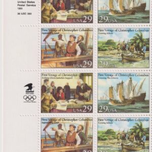 Scott #2623a Columbus Voyages Plate Block of 16 Stamps - MNH