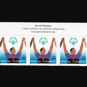 Scott #3771 Special Olympics Title Strip (Block) of 5 Stamps - MNH